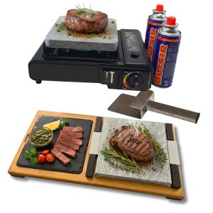 Asador más base con pizarra